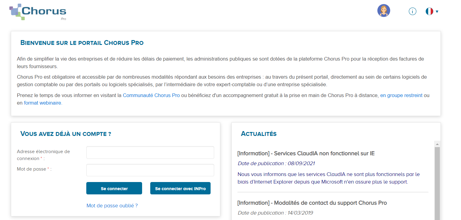 connexion chorus pro